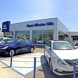 Mission hills hyundai - 783 reviews of Keyes Hyundai of Mission Hills "Overall, we had a good experience purchasing a new Hyundai Tucson at Mission Hills Keyes Hyundai. The facility is brand new and the inventory is good. The staff is very friendly and motivated to make the experience good for customers as they get themselves established. Would recommend …